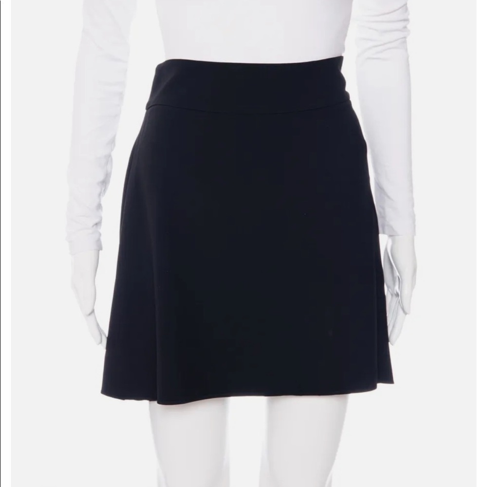 Alexander McQueen black mini skirt 42 medium M tiered a-line 8 classic fun cool